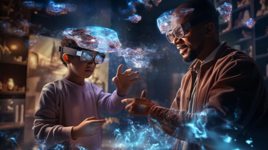 What is the difference between augmented reality and virtual reality?